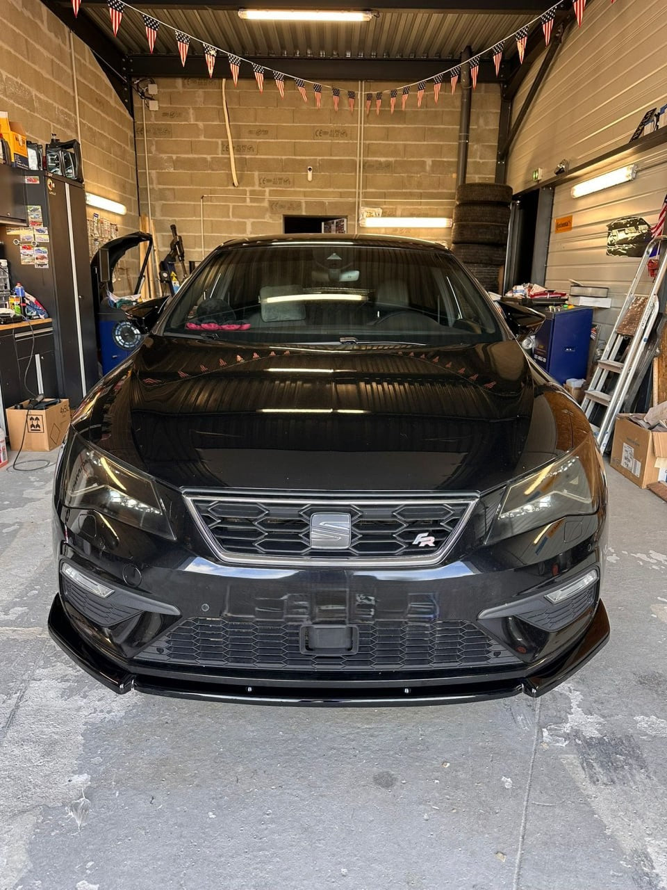 💎SPOILER SOTTO PARAURTI ANTERIORE LAMA SEAT LEON 5F 2017+ CUPRA FR NERO💎