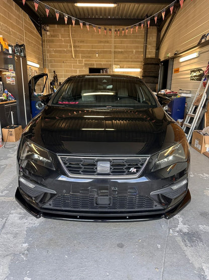 💎SPOILER SOTTO PARAURTI ANTERIORE LAMA SEAT LEON 5F 2017+ CUPRA FR NERO💎