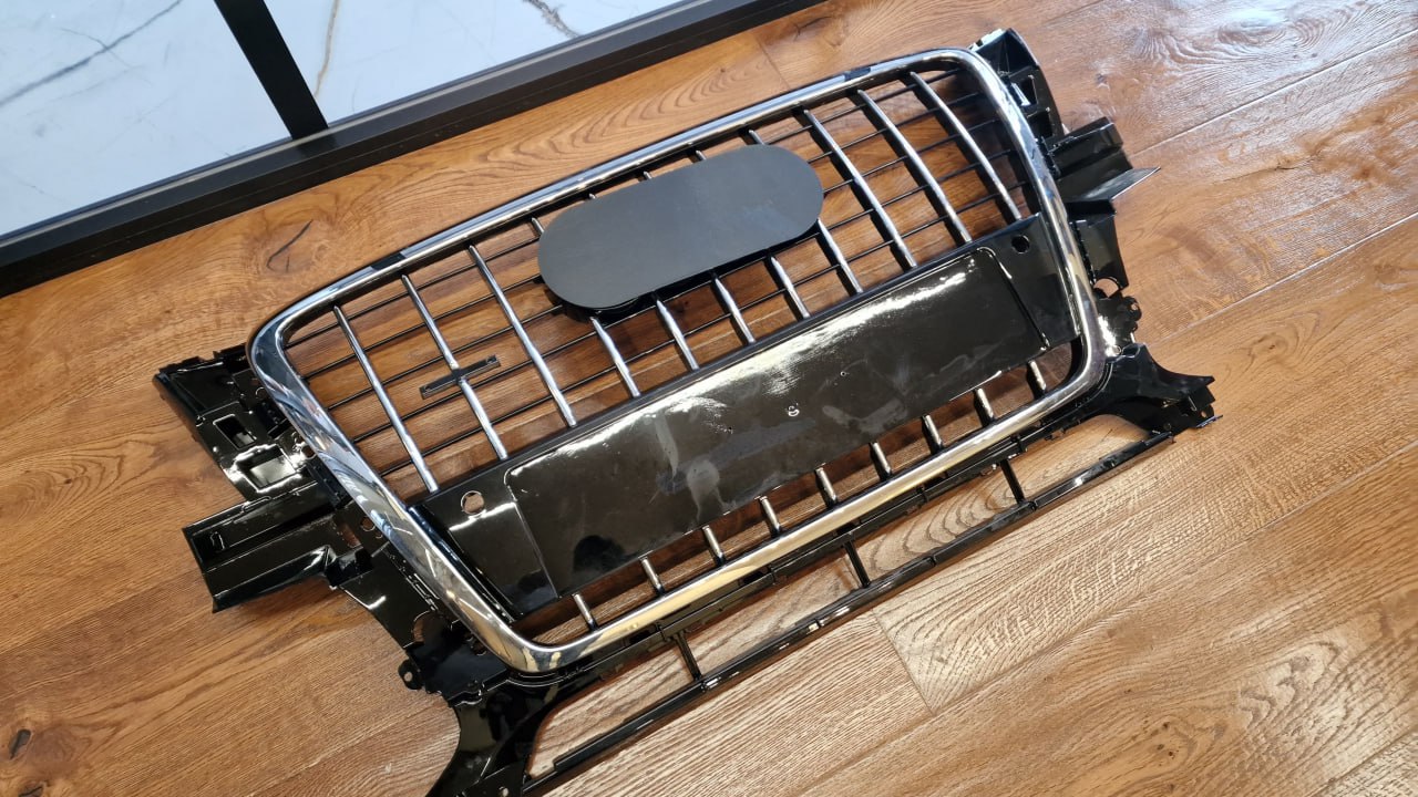 🔥GRIGLIA DANNEGGIATA ADATTO PER AUDI Q5 8R 2007-2011 LOOK SQ5 PROFILI CROMATI🔥