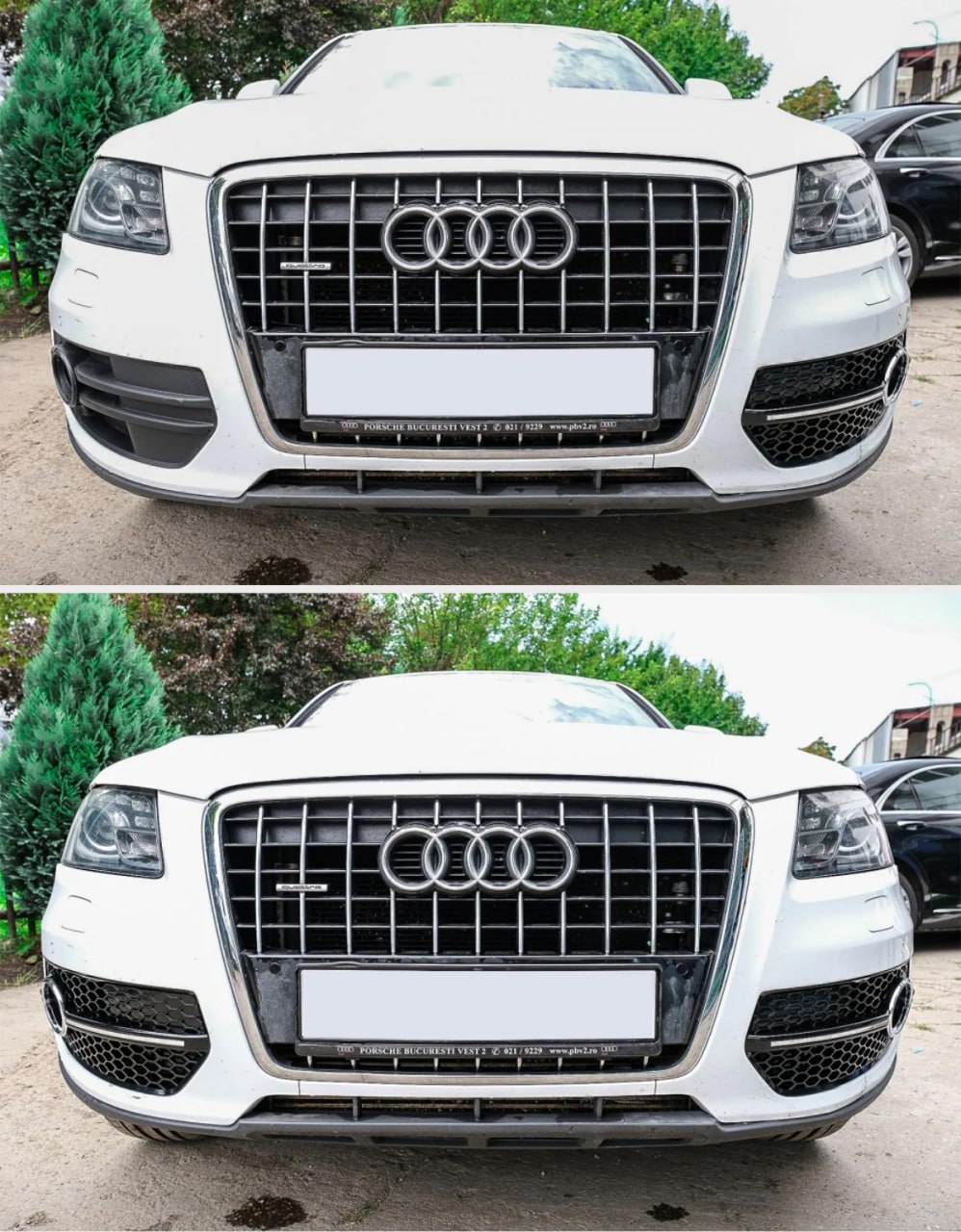 🔥GRIGLIA DANNEGGIATA ADATTO PER AUDI Q5 8R 2007-2011 LOOK SQ5 PROFILI CROMATI🔥
