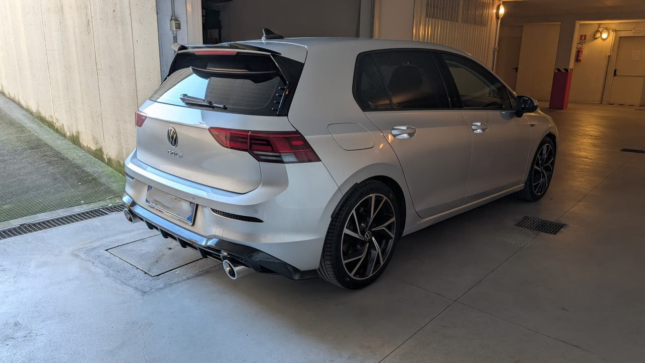 🔥DIFFUSORE POSTERIORE VW GOLF 8 19+ SOTTO PARAURTI TERMINALI GTI ABS 1+1🔥