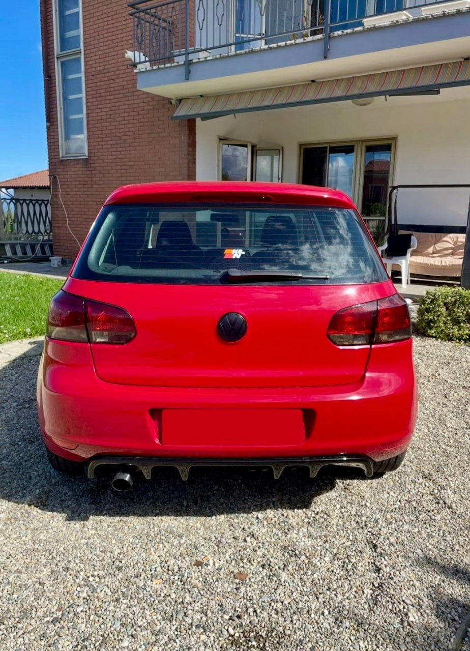 🔥DIFFUSORE POSTERIORE ADATTO PER VW GOLF 6 VI LOOK NERO DESIGN SPORTIVO🔥