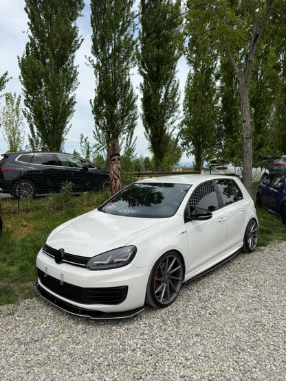 🔥SOTTO MINIGONNE LATERALI IN ABS NERO LUCIDO PER VW GOLF 6 VI 🔥