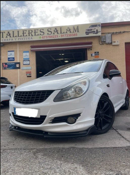 🔥 OPEL CORSA F LAMA SOTTO PARAURTI ANTERIORE ABS SPORTIVO NERO SPLITTER BAFFO🔥