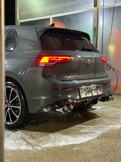 🔥DIFFUSORE POSTERIORE NERO LUCIDO ADATTO PER VW GOLF 8 LOOK R TERMINALI🔥