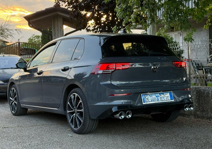 🔥DIFFUSORE POSTERIORE NERO LUCIDO ADATTO PER VW GOLF 8 LOOK R TERMINALI🔥