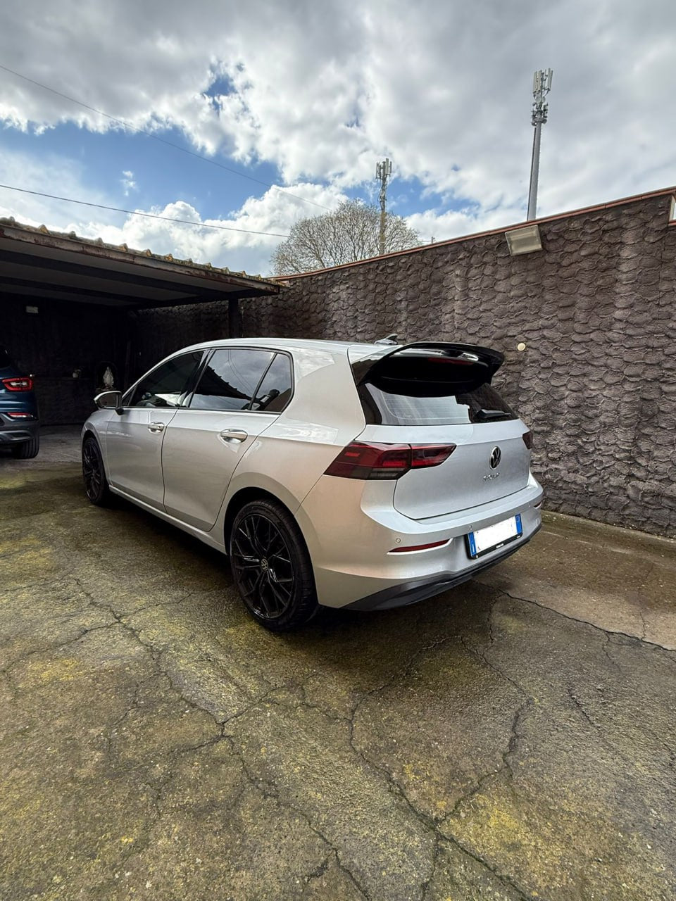 ⭐VW GOLF 8 VIII 19+ SPOILER TETTO POSTERIORE LOOK RLINE NERO LUCIDO ABS ⭐