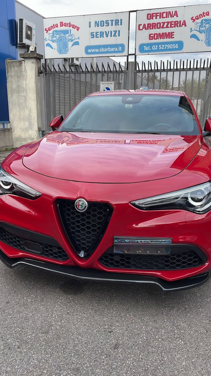 ⭐ALFA ROMEO STELVIO SPLITTER PARAURTI ANTERIORE NERO LUCIDO LOOK RS⭐