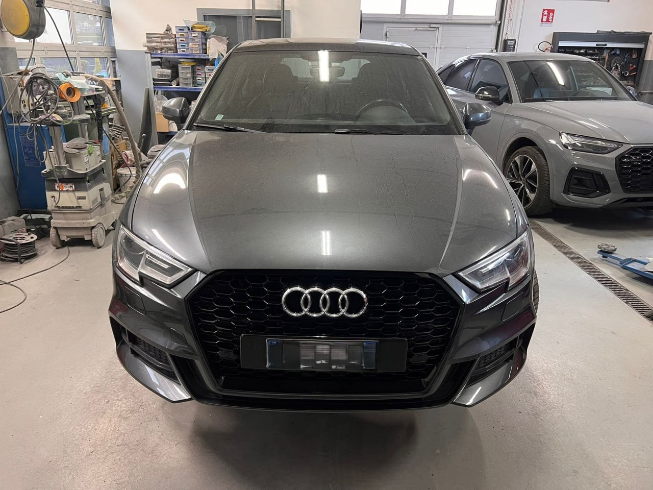 ⭐GRIGLIA ADATTA PER AUDI A3 8V 2017-2020 LOOK RS3 LOOK NERO LUCIDA⭐