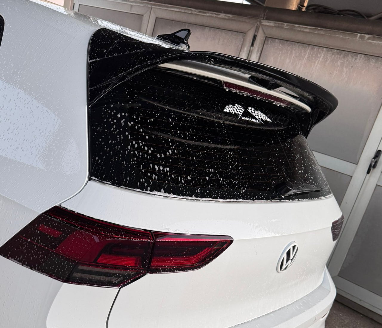 ⭐VW GOLF 8 VIII 19+ SPOILER TETTO POSTERIORE LOOK RLINE NERO LUCIDO ABS ⭐