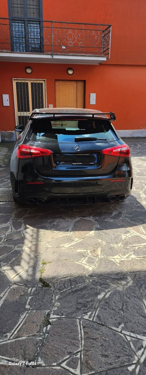 ⭐SPOILER POSTERIORE LOOK AMG TETTO ABS NERO PER MERCEDES CLASSE A W177 ⭐