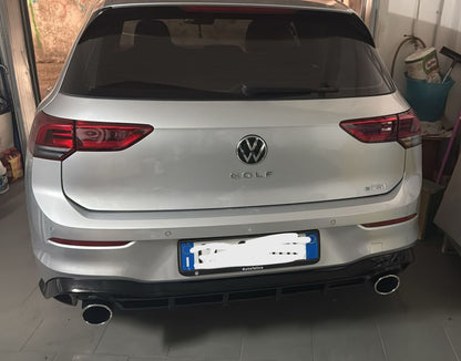 🔥DIFFUSORE POSTERIORE VW GOLF 8 19+ SOTTO PARAURTI TERMINALI GTI ABS 1+1🔥