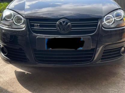 🔥FARI ANTERIORI ADATTI A VW GOLF 5 V 03-08  NERI ANGEL EYES BIANCHI A LED🔥