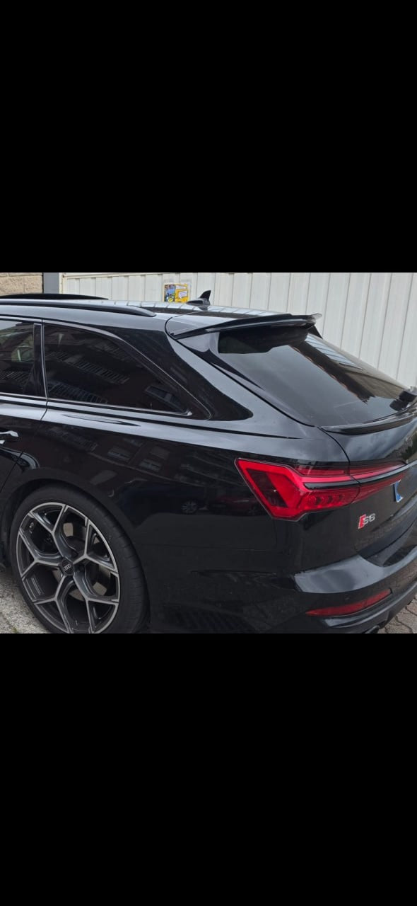 🔥SPOILER ADATTO PER AUDI A6 C8 2019+ AVANT S6 SLINE NERO LUCIDO🔥