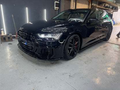 💥SPLITTER ADATTO PER AUDI A6 C8 2018+ S6 NERO SLINE LUCIDO💥
