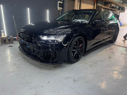 💥SPLITTER ADATTO PER AUDI A6 C8 2018+ S6 NERO SLINE LUCIDO💥