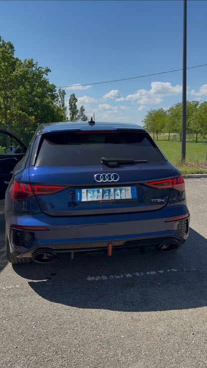 🔥1050 DIFFUSORE ADATTO PER AUDI A3 8Y 2020+ SPORTBACK LOOK RS3 🔥