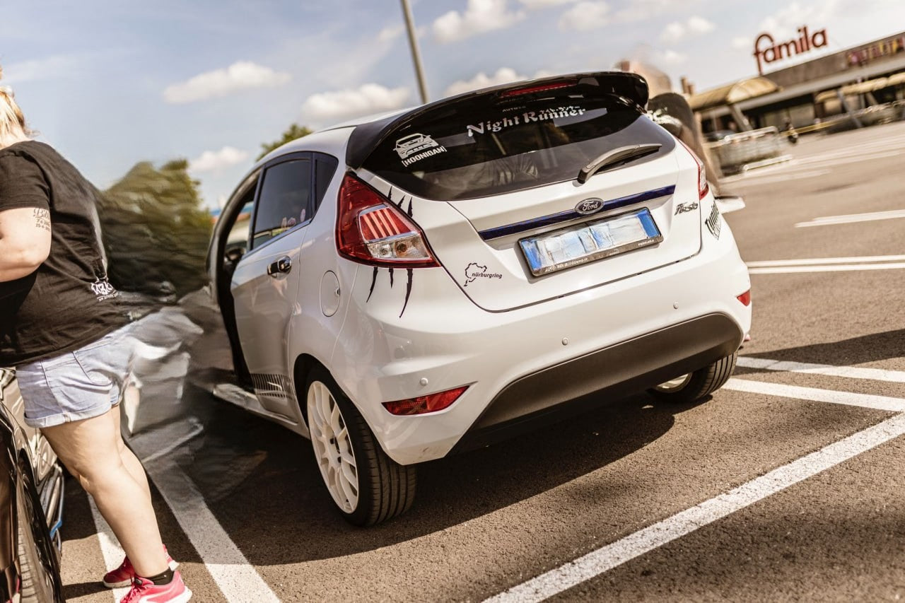 🔥SPOILER SUL TETTO POSTERIORE ABS NERO ADATO PER FORD FIESTA MK7 2008-2017 🔥