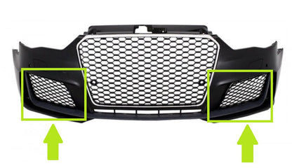 💎2250 GRIGLIE FENDINEBBIA PER AUDI A3 8V 2012-2016 SOLO PER PARAURTI RS AFTERMARKET💎