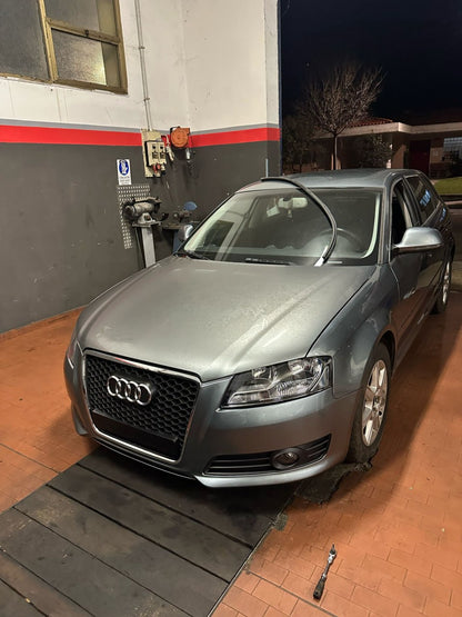 💎0926 GRIGLIA ANTERIORE NERO/CROMATO ADATTO PER AUDI A3 8P 2008-2012💎