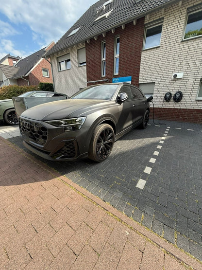 💎RSAUQ8V2MX SPOILER BAGAGLIAIO ADATTO PER AUDI Q8 2018+ NERO LUCIDO💎