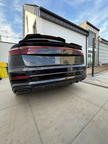 💎RSAUQ8V2MX SPOILER BAGAGLIAIO ADATTO PER AUDI Q8 2018+ NERO LUCIDO💎