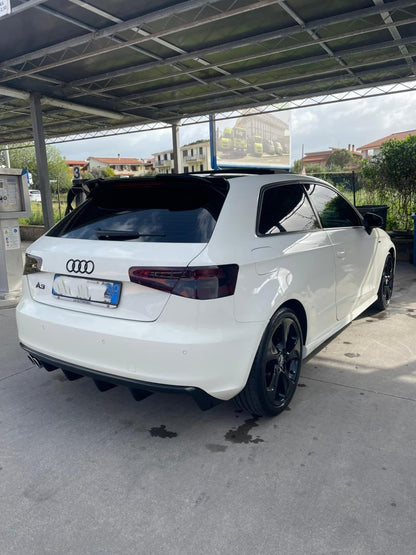 0072🔥SPOILER A3 8V 5D SPORTBACK 12-20 STANDARD LOOK RS3 NERO LUCIDO SOLO STAN🔥