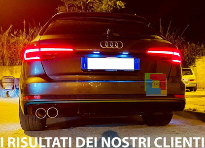 0445🔥DIFFUSORE POSTERIORE NERO LUCIDO PER AUDI A4 B9 8W 2015–2018 2 USCITE SX🔥