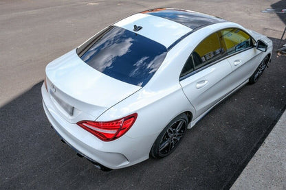 0986🔥DIFFUSORE POSTERIORE LOOK A45 NERO LUCIDO + TERMINALI PER CLA W117 AMG🔥