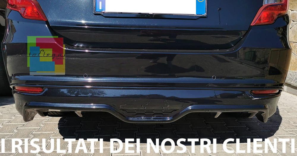 🔥1187 DIFFUSORE ADATTO PER FIAT TIPO BERLINA 2015+ LOOK SPORT GREZZO🔥