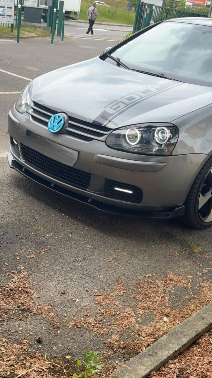 0377🔥FARI ANTERIORI ADATTI A VW GOLF 5 V 03-08 NERI ANGEL EYES BIANCHI A LED🔥