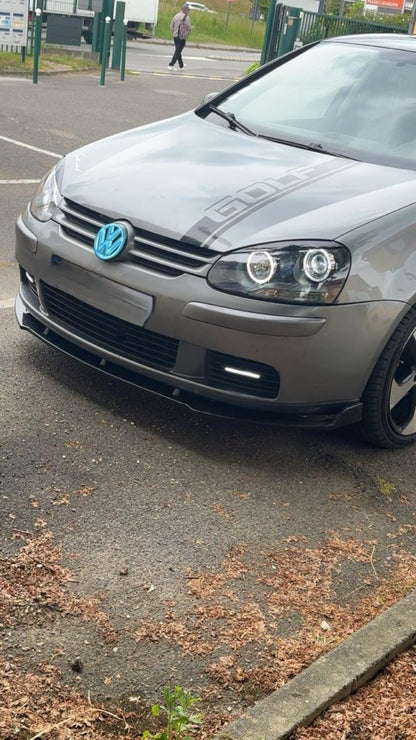 0377🔥FARI ANTERIORI ADATTI A VW GOLF 5 V 03-08 NERI ANGEL EYES BIANCHI A LED🔥