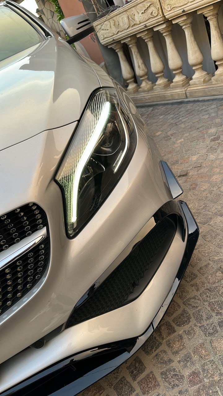 0065⭐ MERCEDES A W176 15-18 SPLITTER PER PARAURTI ANTERIORE AMG A45 ABS NERO ⭐