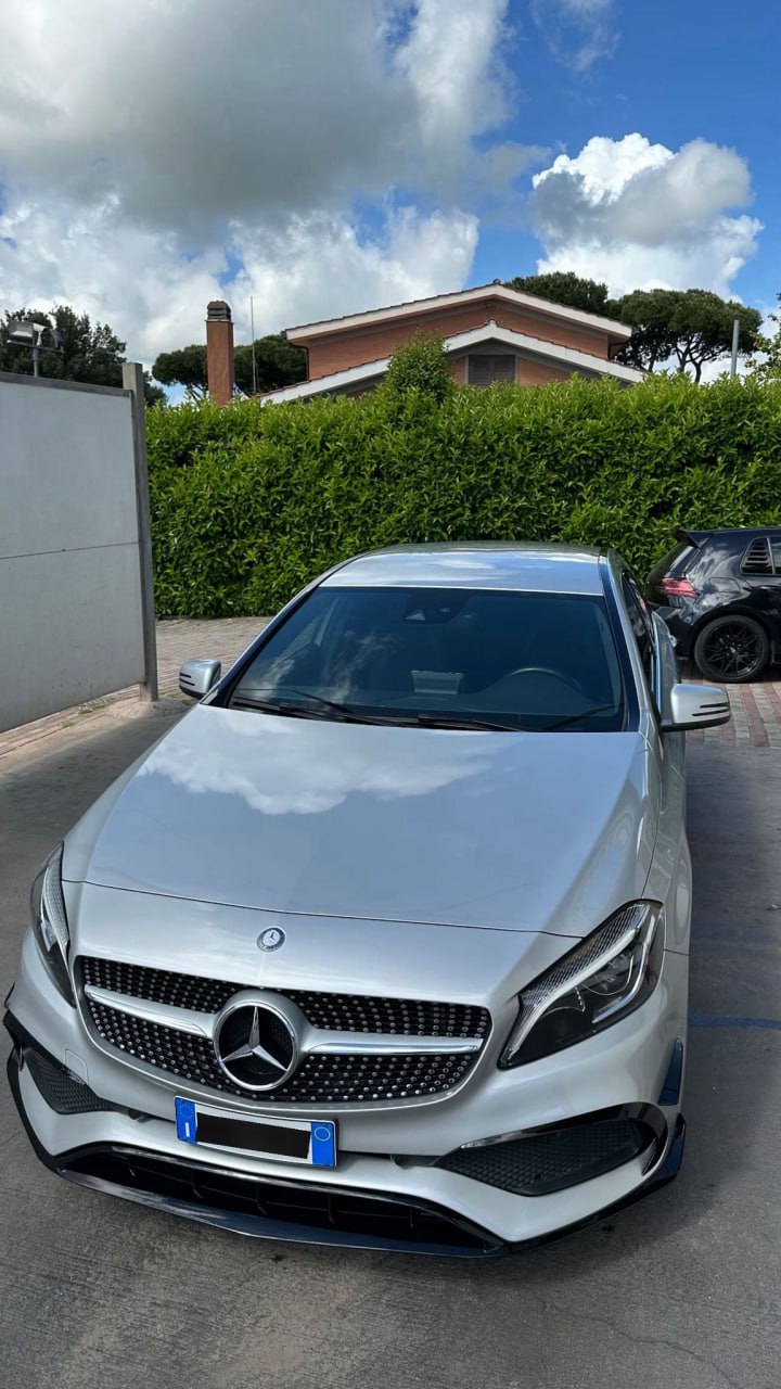 0065⭐ MERCEDES A W176 15-18 SPLITTER PER PARAURTI ANTERIORE AMG A45 ABS NERO ⭐