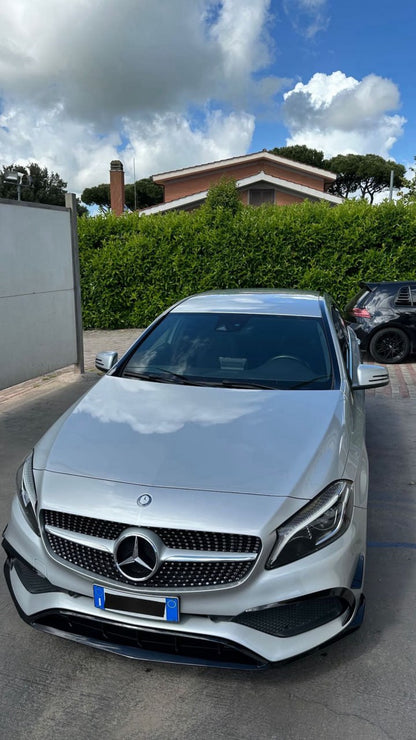 0065⭐ MERCEDES A W176 15-18 SPLITTER PER PARAURTI ANTERIORE AMG A45 ABS NERO ⭐
