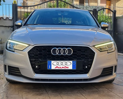 0594 ⭐GRIGLIA ADATTO PER AUDI A3 8V 2017-2020 LOOK RS3 BORDO SATINATO⭐