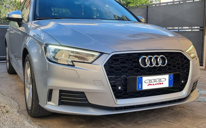 0594 ⭐GRIGLIA ADATTO PER AUDI A3 8V 2017-2020 LOOK RS3 BORDO SATINATO⭐