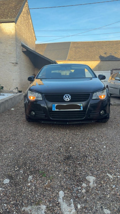 0037🔥SPLITTER ANTERIORE NERO LUCIDO PER VW EOS – LOOK SPORTIVO & AGGRESSIVO🔥