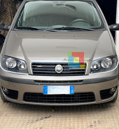 ⭐🔥1838🔥FARI ANTERIORI ADATO PER FIAT PUNTO 2003-2005 NERI🔥⭐
