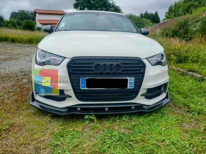 🔥AUDI A1 10-16 LAMA SOTTO PARAURTI ANTERIORE ABS LOOK SPORTIVO NERO SPLITTER🔥