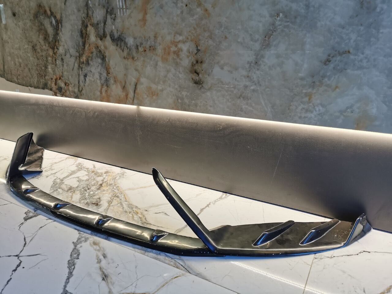 0008⭐SEAT LEON 5F SPOILER FR SPOILER SOTTO PARAURTI ANTERIORE ABS NERO SPLITTER✨