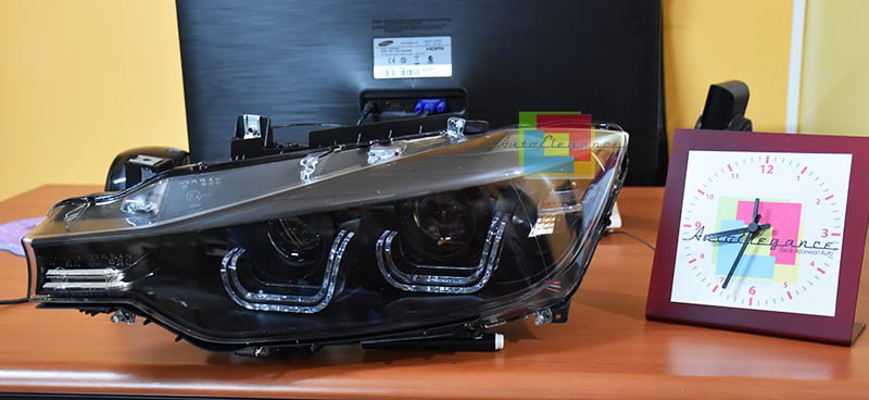 🔥FARI ANTERIORI NERI CON ANGEL EYES PER BMW SERIE 3 F30 (2011–2015)🔥