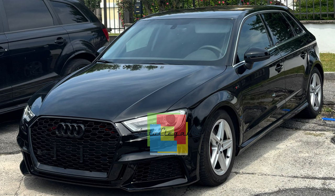 ✨MINIGONNE LATERALI AUDI A3 8V SPORTBACK SOTTO PORTA S3 SLINE ABS /PLASTIC 0964✨