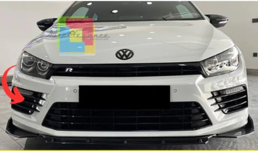 0037✨Splitter nero lucido adatto per VW Scirocco 08-16✨