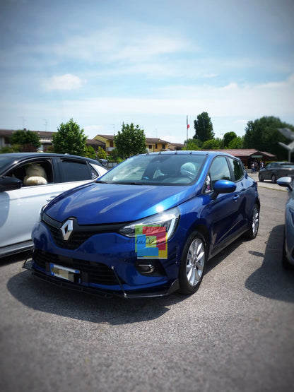 🔥RENAULT CLIO 4 2012-2018 LAMA SOTTO PARAURTI ANTERIORE ABS SPLITTER RS NERO 🔥