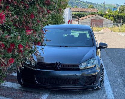 0248 🔥VW GOLF 6 VI GTI SPLITTER SOTTO PARAURTI ANTERIORE NERO LUCIDO🔥
