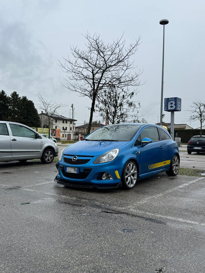 0037💎OPEL ASTRA J SPLITTER PARAURTI ANTERIORE NERO LUCIDO LOOK RS - 3P💎