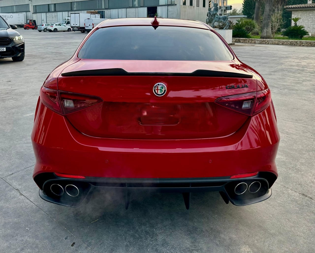 💎0073 SPOILER ADATTO PER ALFA ROMEO GIULIA 2015-2021  IN ABS NERO LUCIDO 💎