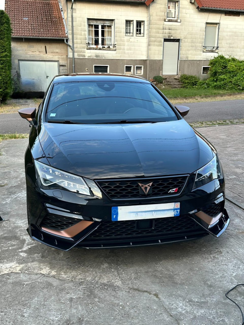 0008⭐SEAT LEON 5F SPOILER SOTTO PARAURTI ANTERIORE ABS NERO SPLITTER✨