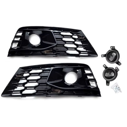 2263💥GRIGLIE FENDINEBBIA PER AUDI A4 B9 2015-2019 STANDARD LOOK RS4 RADAR💥